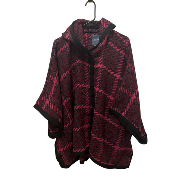 ModCloth Plaid Oversized Wool Blend Cape Size XS - Picture 1 of 5